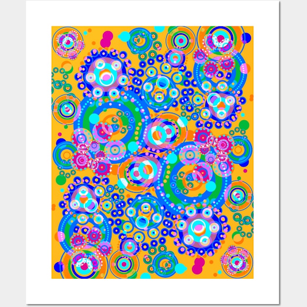 Colorful Funky Hippie Trippy Art Wall Art by AlondraHanley